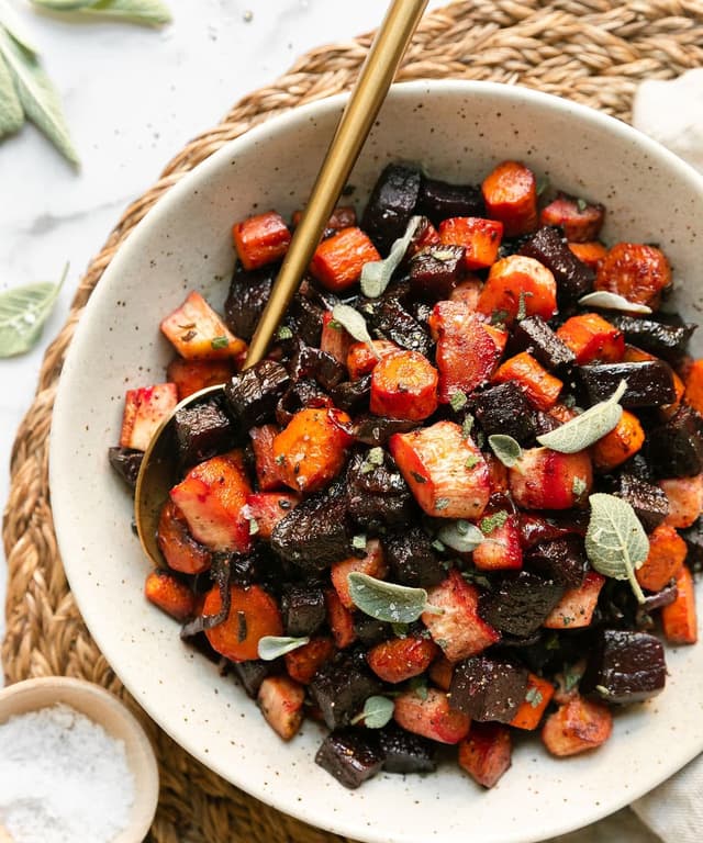 Honey Sage Roasted Root Vegetables Punchfork