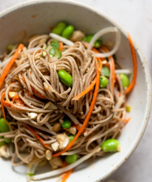 Cold Buckwheat Noodles with Miso Dressing Punchfork