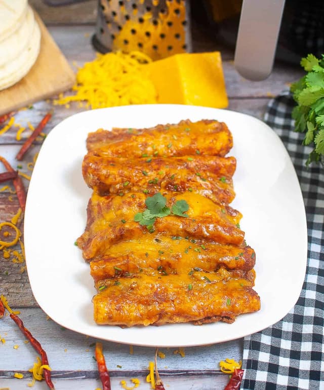 Air Fryer Enchiladas with Beef Filling Punchfork