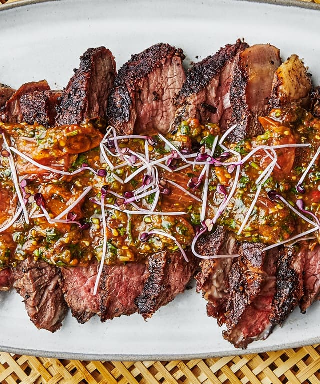 TriTip Steak with Tiger Bite Sauce Punchfork