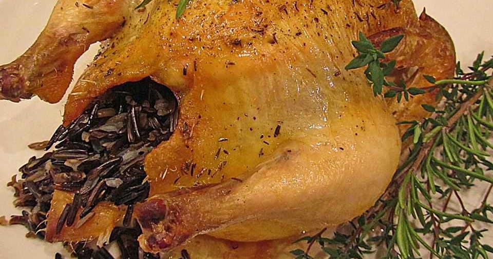 Game Hen Stuffed with Wild Rice and Mushrooms Punchfork