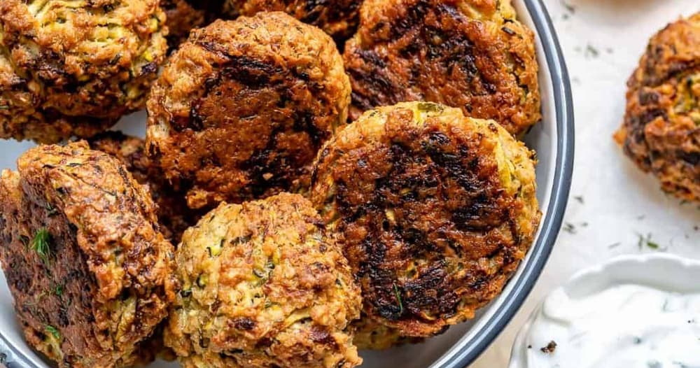 Baked Garlic Herb Zucchini Fritters Punchfork