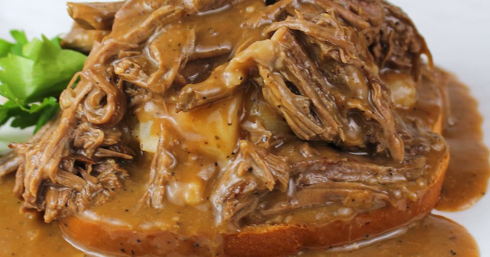 Open Faced Pot Roast Sandwich Punchfork