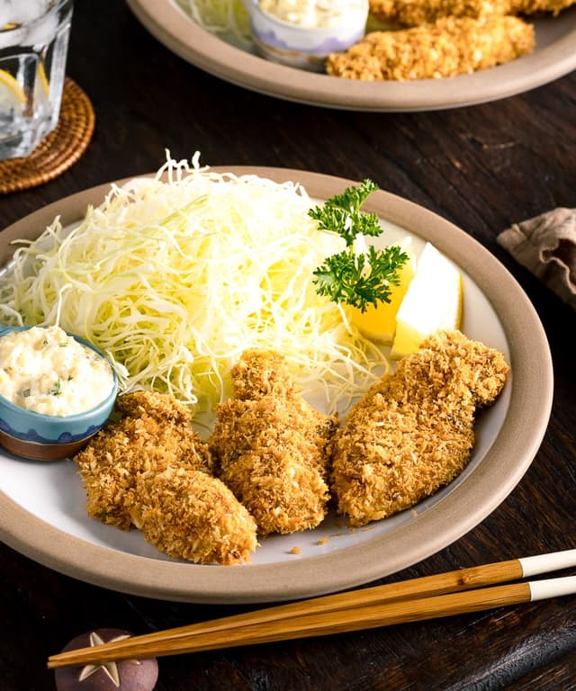 Japanese Fried Oysters (Kaki Fry) with Homemade Tartar Sauce Punchfork