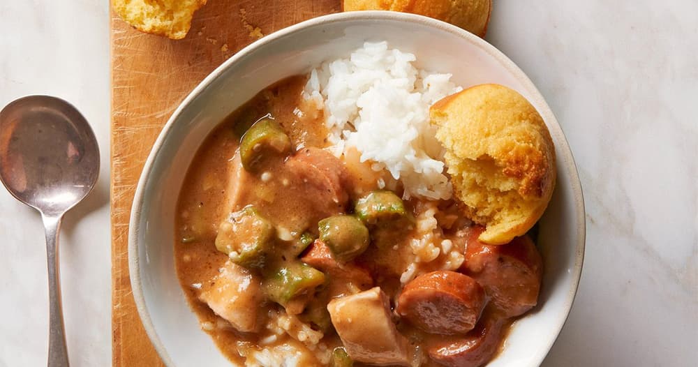 Pressure Cooker Chicken and Sausage Gumbo Punchfork