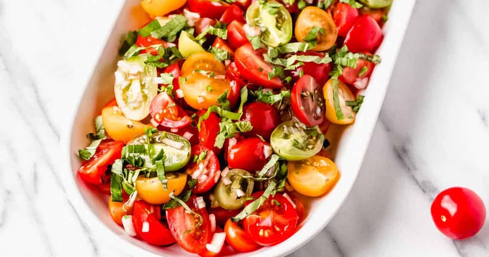 Tomato Basil Salad Punchfork