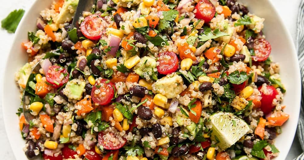 ChiliLime Quinoa Black Bean Salad with Corn Punchfork