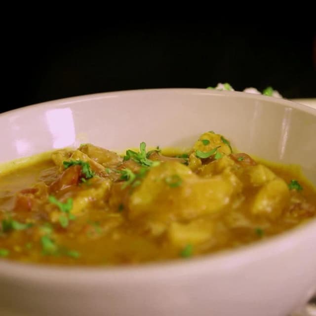 Banana LeafWrapped Island Spice Mahi Mahi with Tamarind Mango Coconut