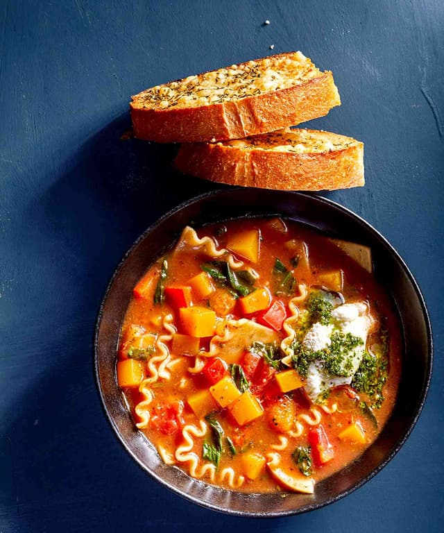 VeggiePesto Lasagna Soup Punchfork