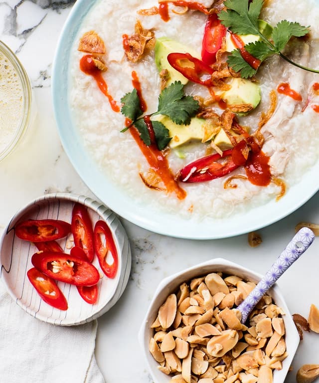 SlowCooker Chicken Congee (Chinese Rice Porridge) Punchfork