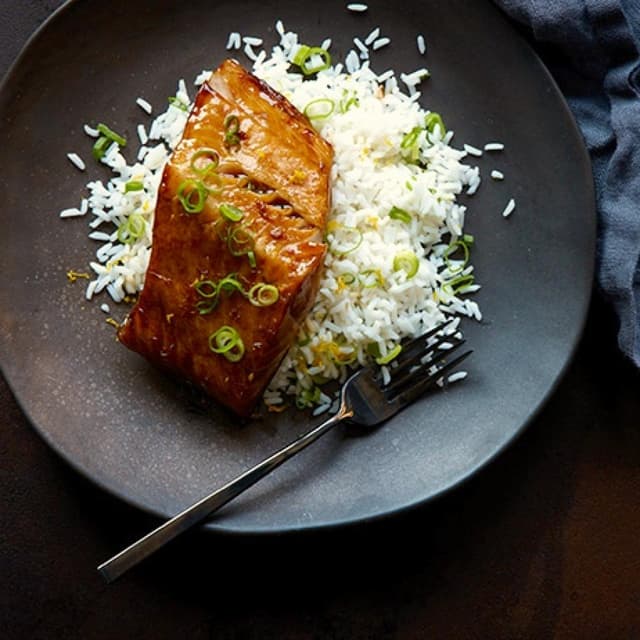 Grape JellyGlazed Black Cod Punchfork