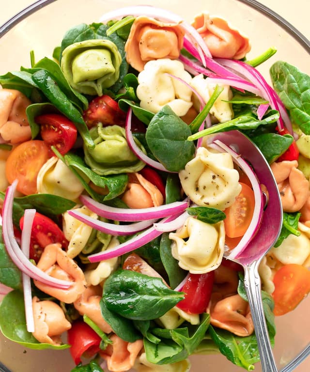 Spinach Tortellini Salad Punchfork