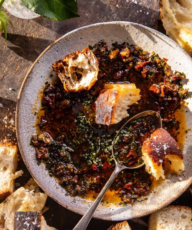 SunDried Tomato Garlic Olive Oil Dip Punchfork