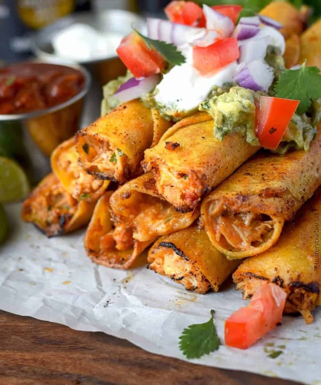 Chicken and Pepper Jack Taquitos Punchfork