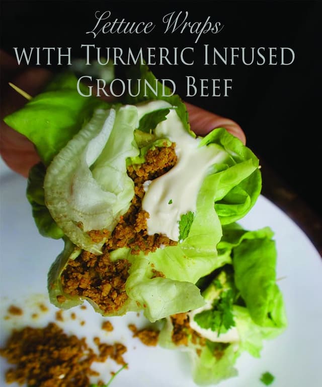 Lettuce Wraps with Turmeric Infused Ground Beef Punchfork