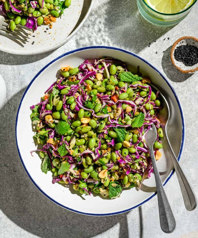 Garlicky Sesame Edamame Salad Punchfork