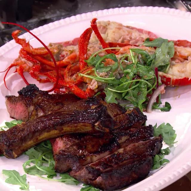 Dry-Rubbed Rib-Eye with Chili Lobster | Punchfork