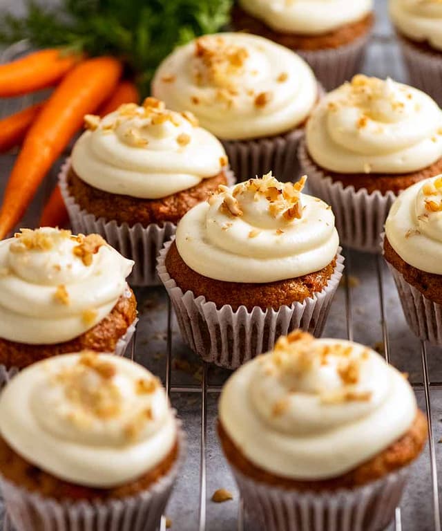 Carrot Cake Cupcakes with Cream Cheese Frosting Punchfork