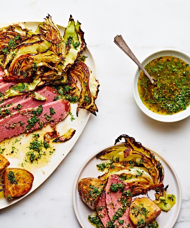 Corned Beef with Potatoes and Cabbage Punchfork