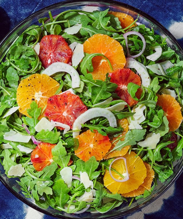 Citrusy Arugula Salad with Fennel and Parmesan Punchfork