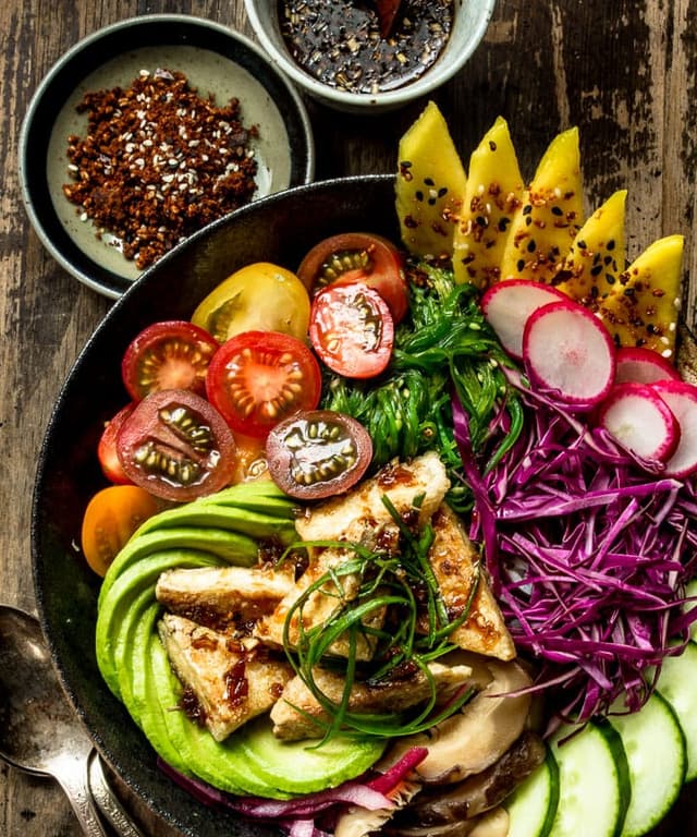 Crispy Garlic Tofu Buddha Bowl Punchfork