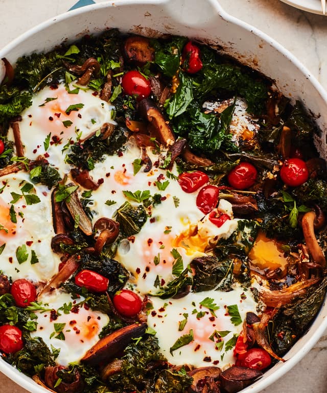Mushroom and Kale Breakfast Skillet Punchfork