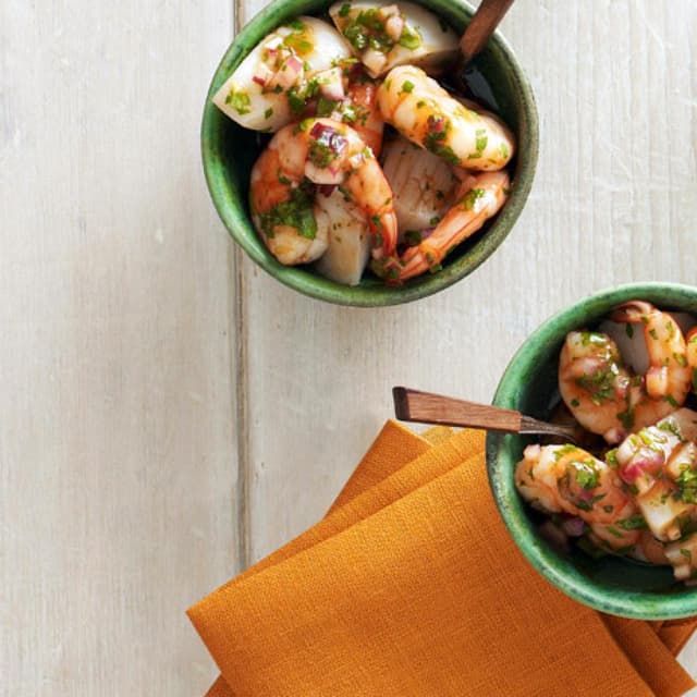 Scallop and Shrimp Cocktail Punchfork