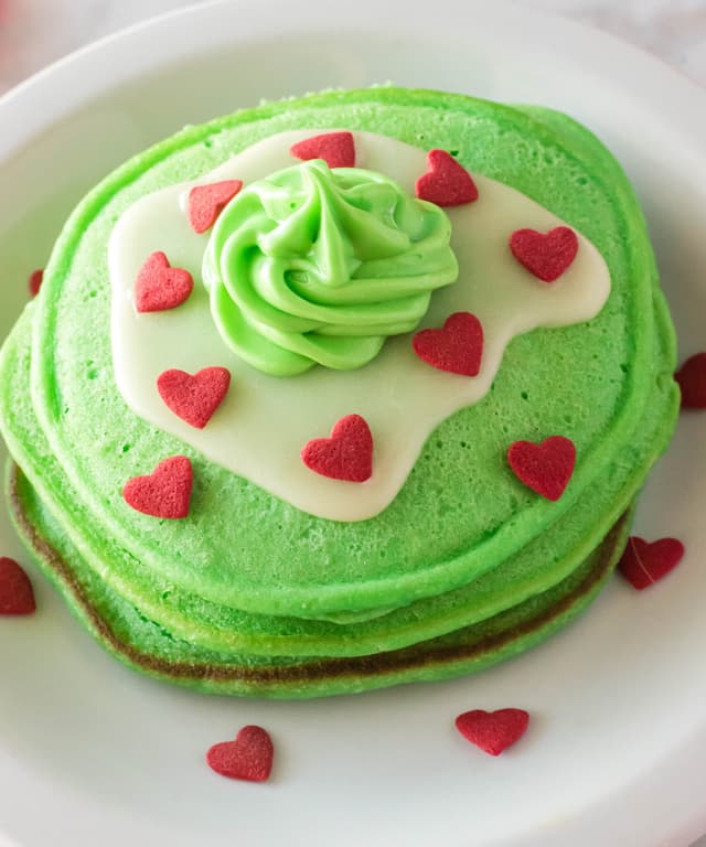 Copycat IHOP Grinch Pancakes Punchfork