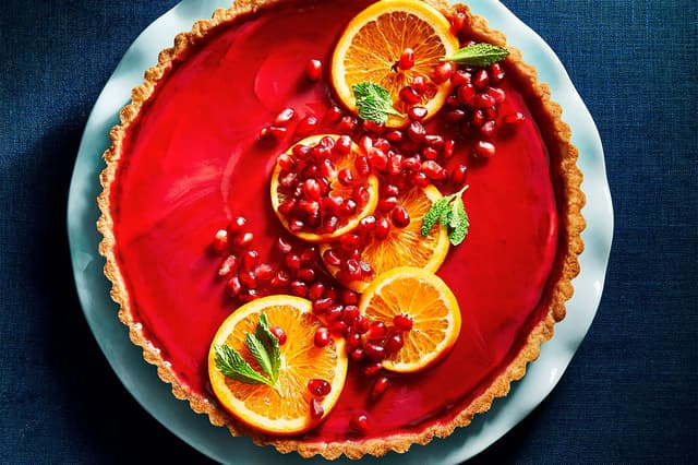 Pomegranate-Orange Cream Tart | Punchfork