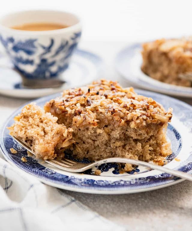 Oatmeal Cake with Coconut Pecan Frosting Punchfork