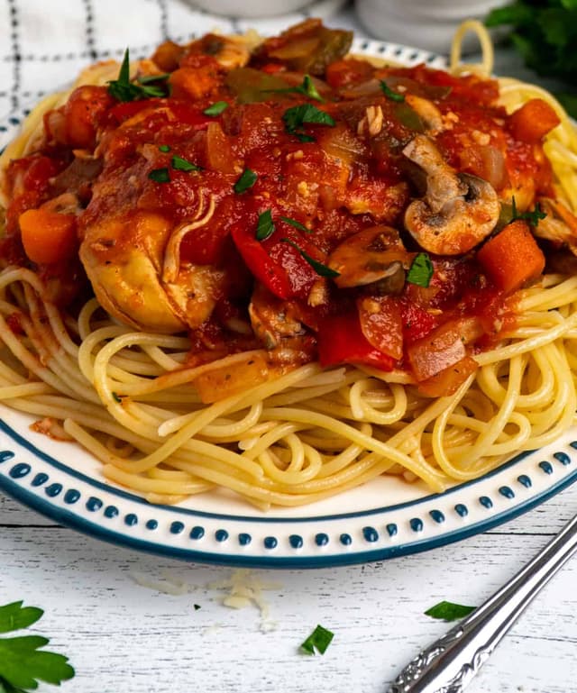 Slow Cooker Chicken Cacciatore Punchfork