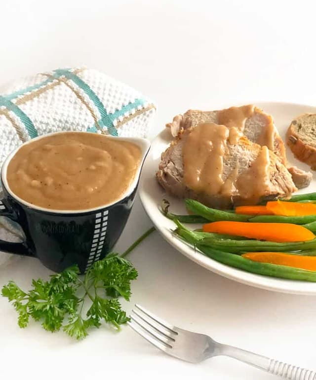 Simple Homemade Pork Roast Gravy From Pan Drippings Punchfork
