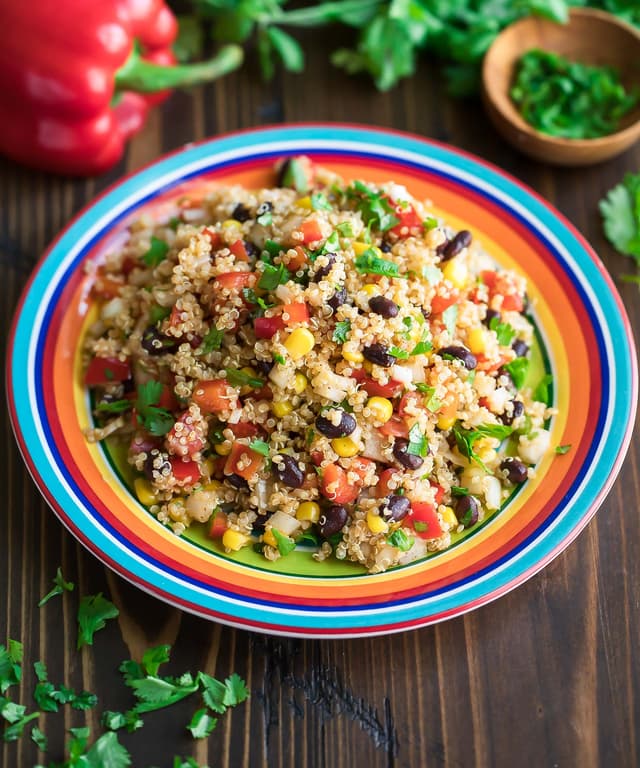Mexican Quinoa Salad with Chili Lime Dressing Punchfork
