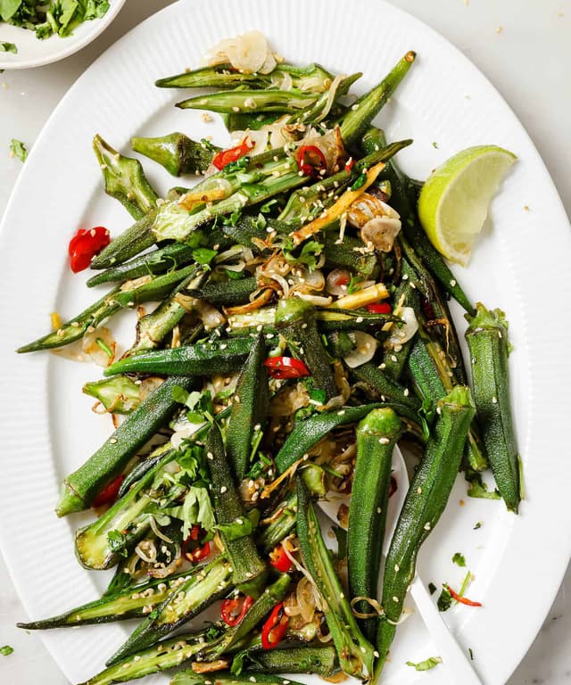Stir Fried Okra Punchfork