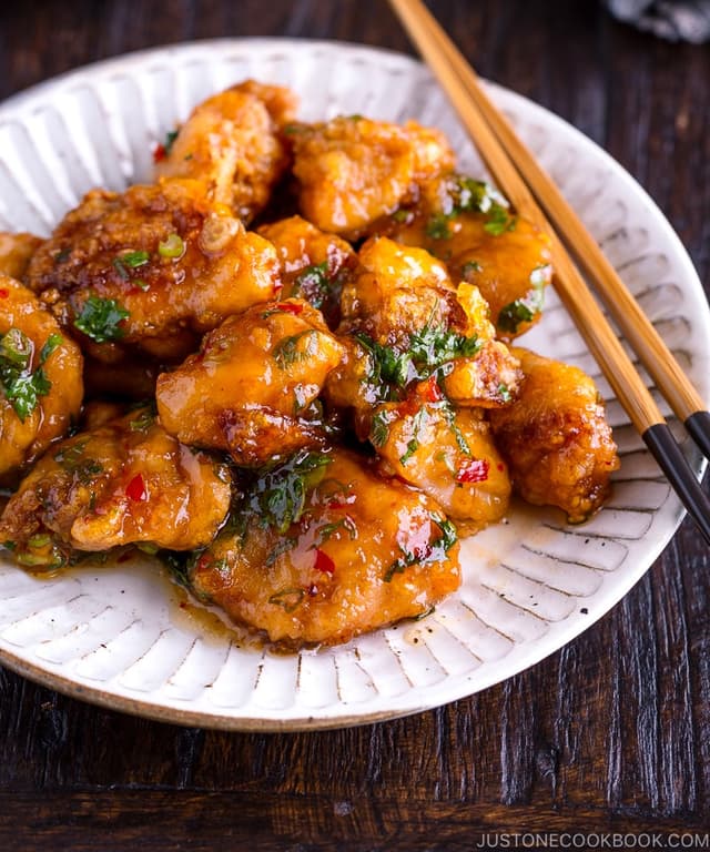Chicken Karaage with Sweet Chili Sauce Punchfork