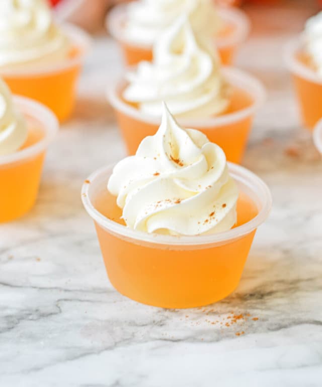 Apple Cider Jello Shots with Fireball Whiskey Punchfork