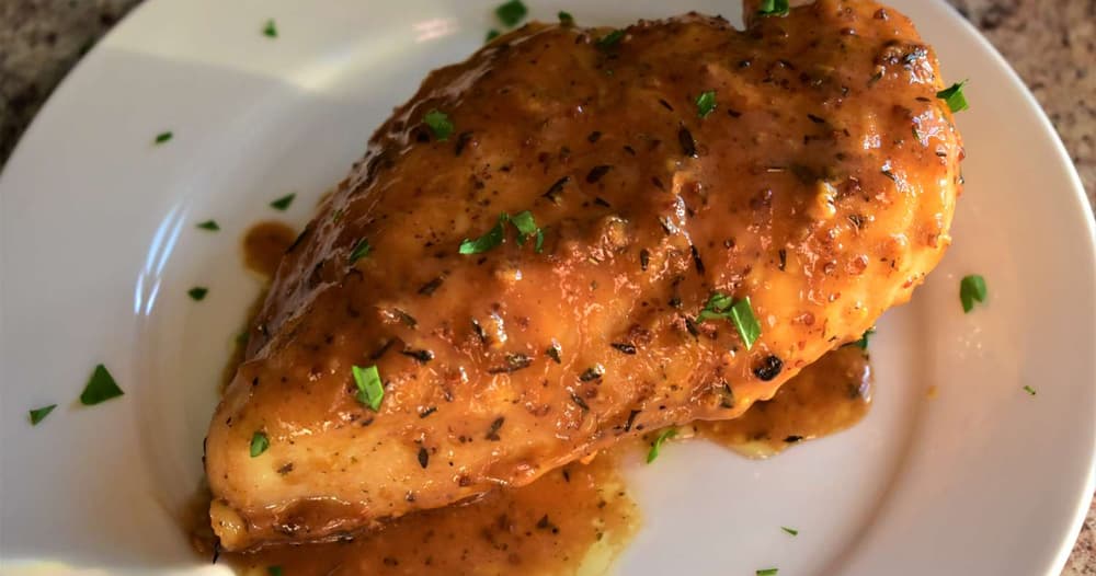 Chicken with Maple Mustard Glaze Punchfork