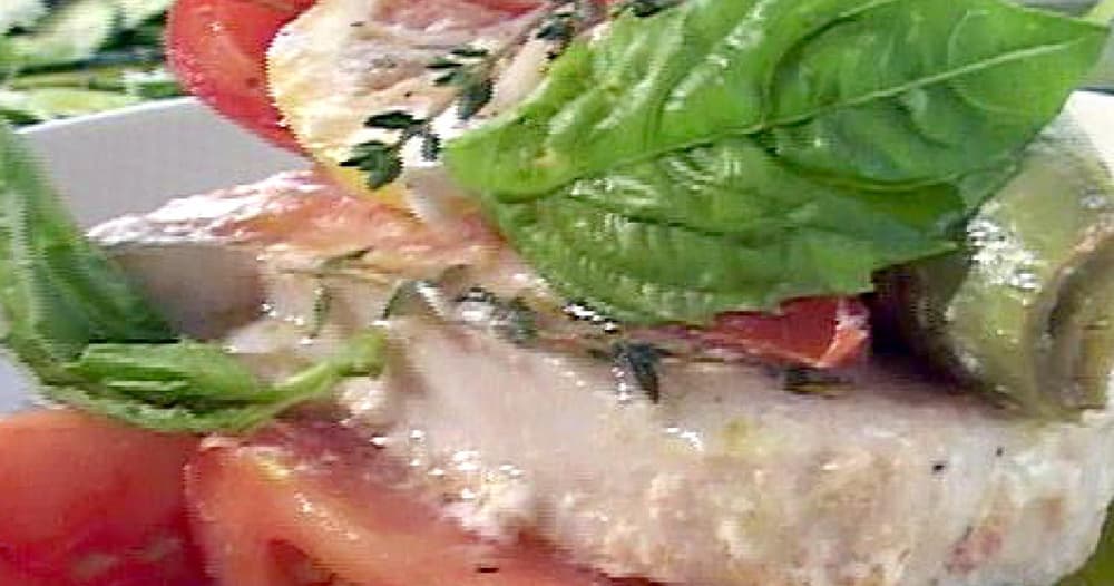 Swordfish Baked in Foil with Mediterranean Flavors Punchfork