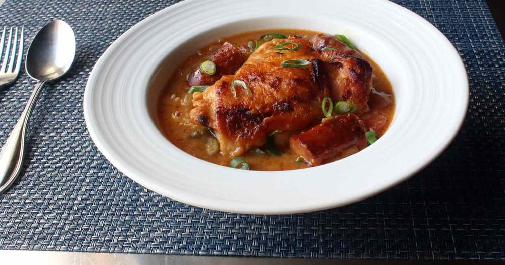 Baked Chicken and Sausage Gumbo Punchfork