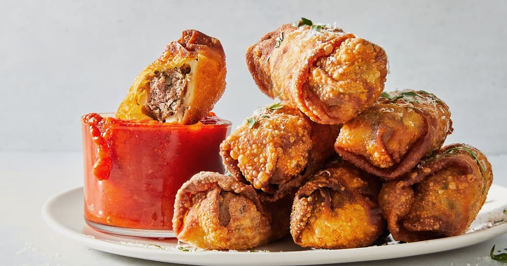 Meatball Sub Egg Rolls Punchfork