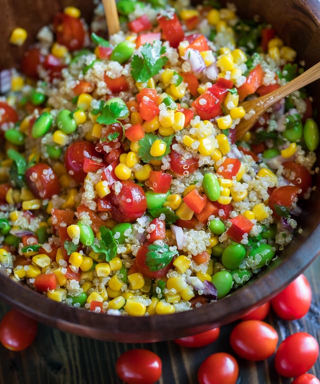 Edamame Quinoa Salad Punchfork