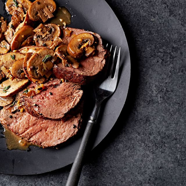 PanRoasted Beef Tenderloin with Mushrooms Punchfork