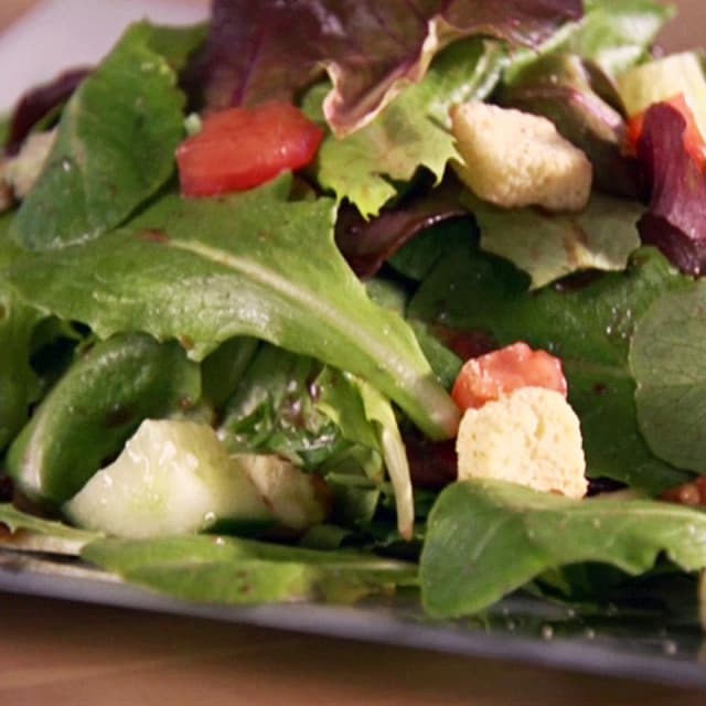 Mixed Green Salad with Cranberry Vinaigrette Punchfork