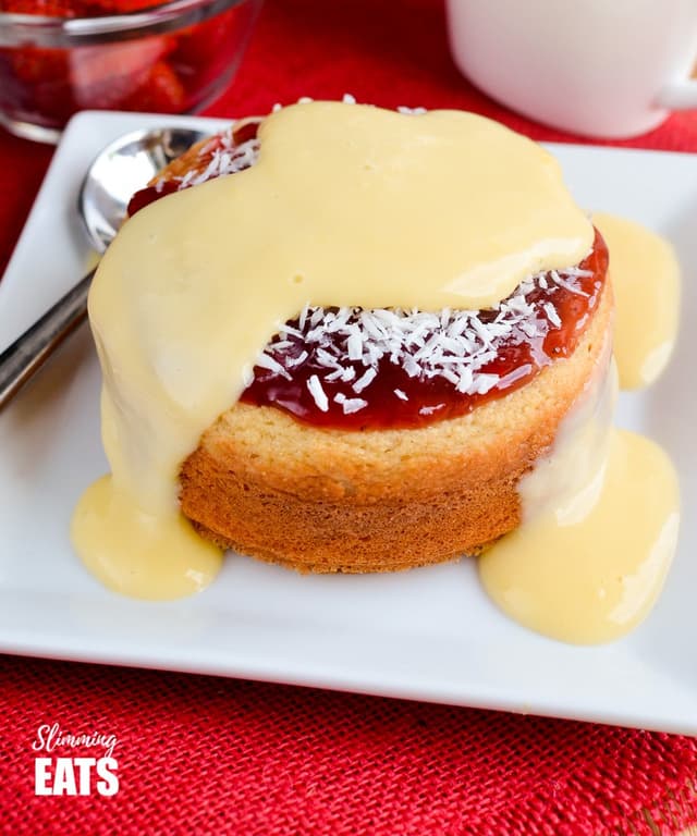 Jam and Coconut Sponge Cake Punchfork