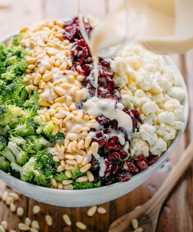 Broccoli Cauliflower Salad Punchfork