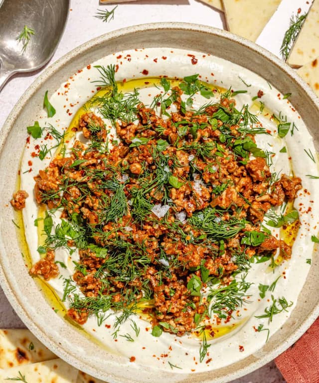 Spicy Lamb and Eggplant Labneh Punchfork