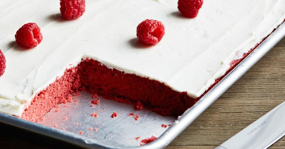 Red Velvet Sheet Cake with Classic Red Velvet Frosting Punchfork