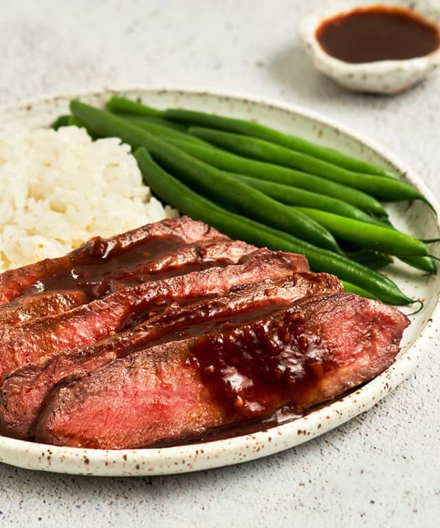 Broiled Flat Iron Steak with Soy Ginger Sauce Punchfork