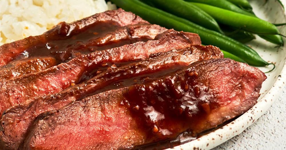 Broiled Flat Iron Steak with Soy Ginger Sauce Punchfork