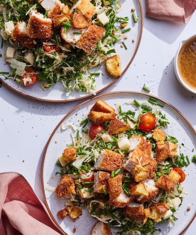 Fried Chicken Sandwich Salad From Honor Bar Punchfork